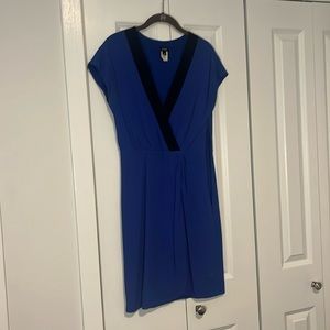 J Crew 00 Blue Faux Wrap Dress